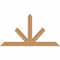 Ekena Millwork Saratoga Timber Gable Bracket, Western Red Cedar, 48"W x 26"H x 1 1/2"D x 3 1/2"F, 13/12 Pitch GBW048X26X0204SAR00SWR - alternate 1